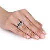 EVERLY JEWELRY |Sterling Silver 1/10 CT TW Black and White Diamond Fashion Ring Black Rhodium Plated - 3 of 4