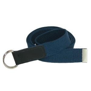 CTM  Cotton Web Belt with Double D Ring Buckle - 1 of 4