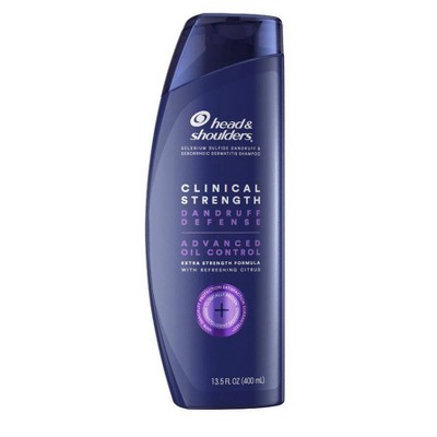 Head & Shoulders Clinical Strength Anti-Dandruff Shampoo for Advanced Oil Control with 1% Selenium Sulfide - 13.5 fl oz