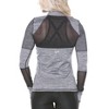 Women's Muse Bardot Mesh Panel Long Sleeve Top - TLF Apparel - 2 of 2