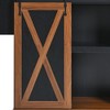 Kumasinova 56" Farmhouse Kitchen Cart with Drop Leaf&Power Outlets, Kitchen Island with Barn Door&Spice Rack,Rolling Kitchen Island on Wheels for Home - 4 of 4