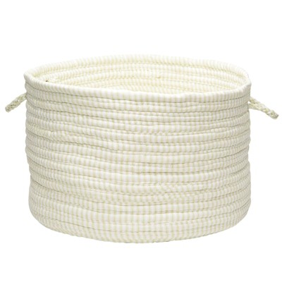 Colonial Mills Solid Ticking Storage Basket, 14 by 10-Inch, Limelight
