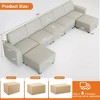 140" Sectional Sofa with Storage, U Shaped Convertible Sofa w/ Ottomans, 7-Seat Modern Convertible L Shaped Couch for Living Room - 2 of 4