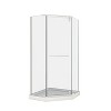 NicBex Shower Door 34.75" Wx72"H Frameless Piovt Shower Door with 1/4" (6mm) Clear SGCC Tempered Glass with Reversible Installation - 3 of 4