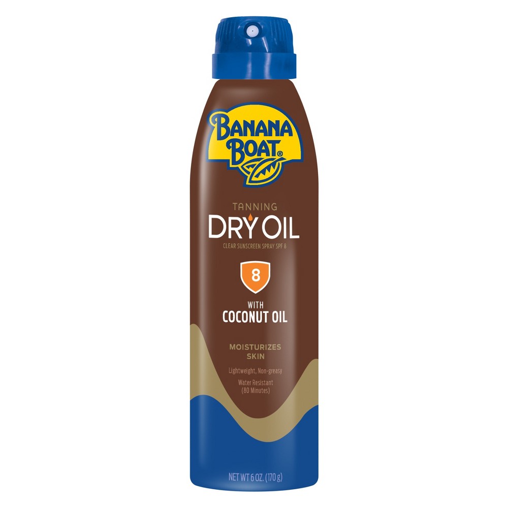 Photos - Cream / Lotion Banana Boat Dry Oil Clear Sunscreen Spray - SPF 8 - 6oz