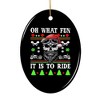 Biker Skull Santa Christmas Ornament | OrnamentallyYou - 4 of 4