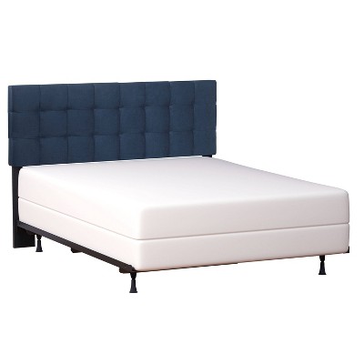 Full/Queen Delaney Velvet Upholstered Headboard with Frame Blue - Hillsdale Furniture