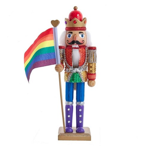 Kurt Adler 12-Inch Wooden Gay Pride Nutcracker - image 1 of 4