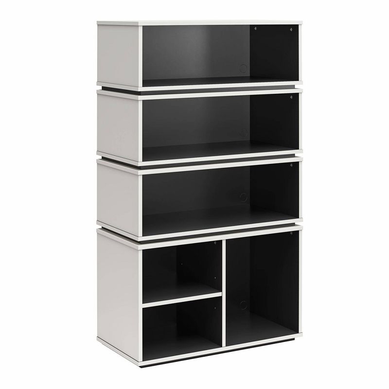 55.04&#34; Shadow Gaming and Collectable Display Storage Bookcase White/Matte Black - NTENSE, 1 of 12