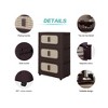Hrinhom 19.7"W Retro 4-Tiers Foldable Storage Cabinet with Magnetic Door and Wheels - 3 of 4
