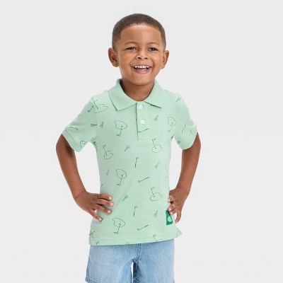 Toddler Boys' Short Sleeve Jersey Knit Polo Shirt - Cat & Jack™
