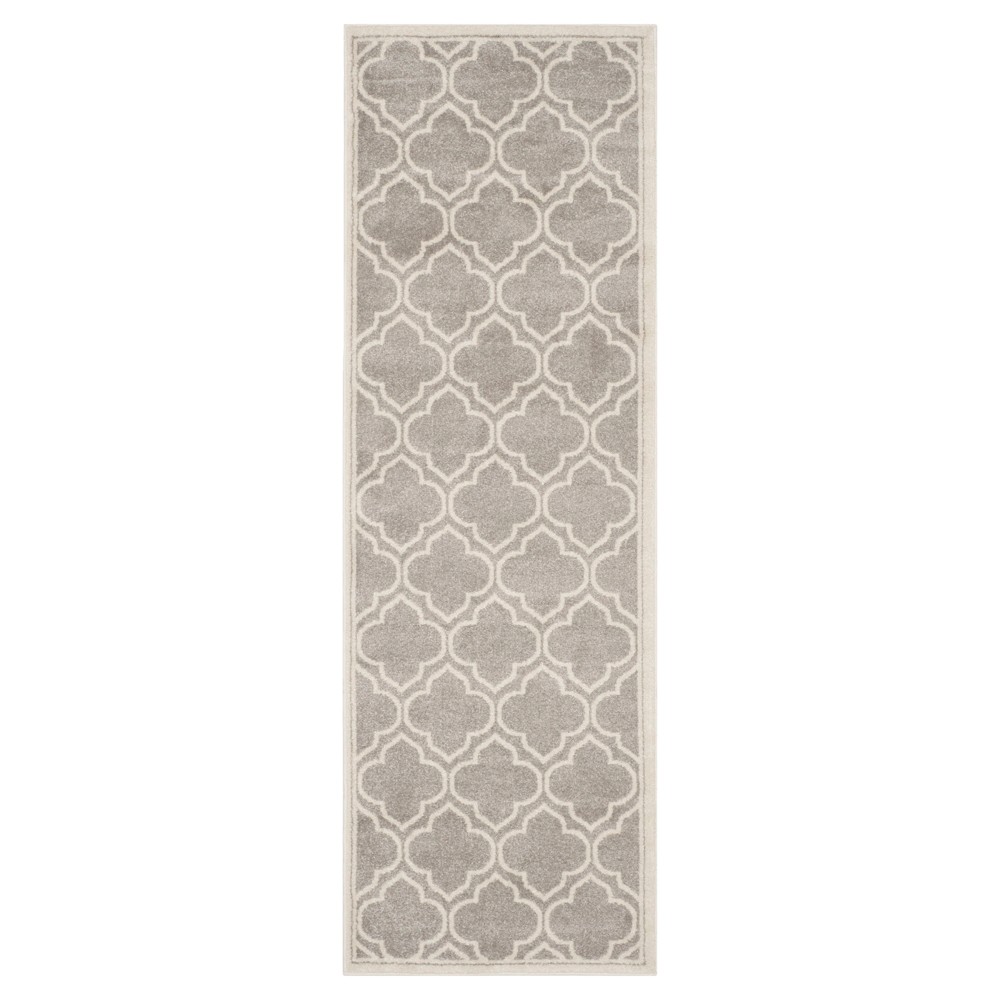 2'3inx22' Runner Coco Loomed Light Gray/Ivory - Safavieh