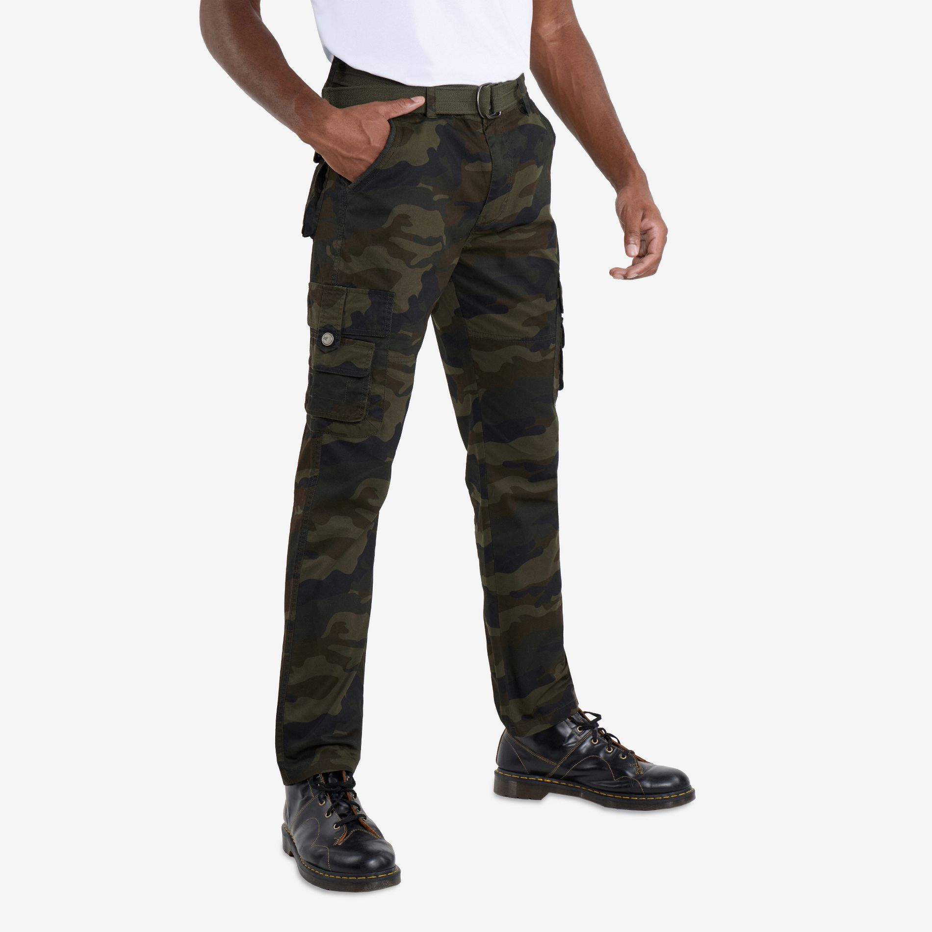 X RAY Men's Mutiple Pockets Cargo Pants,Work Pants in OLIVE CAMO Size 36x30