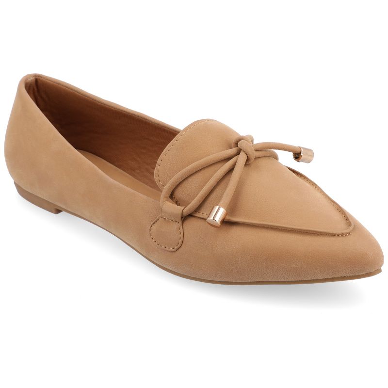 Journee Collection Womens Muriel Slip On Pointed Toe Loafer Flats, 1 of 11