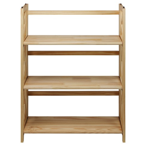 Mixed Material 3 Shelf Bookcase Natural - Room Essentials™