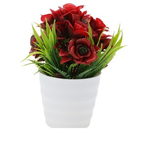 Unique Bargains Artificial Plants Spring Grass Arrangement Plastic 2.68"x2.68"x6.3" 1 Pc - 1 of 4