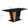 61" Rectangle MDF Extendable Dining Table,Kitchen Table With Storage And MDF Base,Wooden Table For Home Kitchen Dining Room-Cuddlewood - 4 of 4