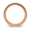 Chisel Stainless Steel Polished Rose IP-plated with Wood and Imitation Opal Inlay 8mm Band Ring - 3 of 4