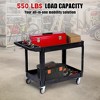 Utility Service Cart, 550LBS Heavy Duty PP Rolling Utility Cart with 360° Swivel Wheels, Large Shelf, Storage Handle - 2 of 4