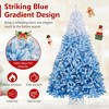 Resenkos 8-Ft Artificial Christmas Tree with Warm White LEDs and 8 Modes - White/Blue - 2 of 4