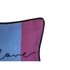 8"x16" 'Love is Love' Embroidered Pride Lumbar Throw Pillow Rainbow - Edie@Home: Decorative Accent for Sofa & Bed - 3 of 4