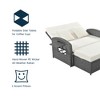 Outdoor Patio Rattan Double Reclining Daybed with Adjustable Back and Cup Trays, Free Protection Cover - 3 of 4