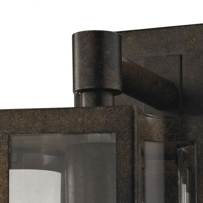 Hazelnut Bronze Dimmable Glass Shade Outdoor Sconce