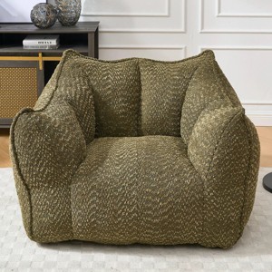 Soft Bean Bag Chair With High Resilience Foam Core,Bean Bag Chair For Adults,Lazy Sofa,Single Sofa,Bean Bag Chair Sofa-Cuddlewood - 1 of 4