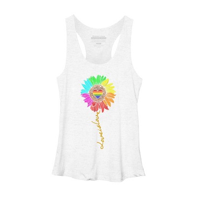 Adult Design By Humans Love Is Love Daisy Rainbow Pride By KangThien Racerback Tank Top