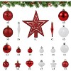 Coucheta 72Pcs Christmas Balls Ornaments,Xmas Hanging Balls Christmas Tree Decorations for Party Home Holiday Decoration, Multi-Styles & Size - 2 of 4