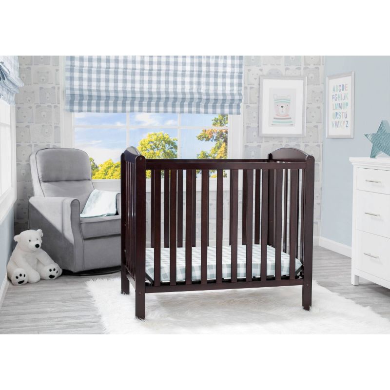 Delta Children Emery Mini Convertible Baby Crib with Mattress, 3 of 9