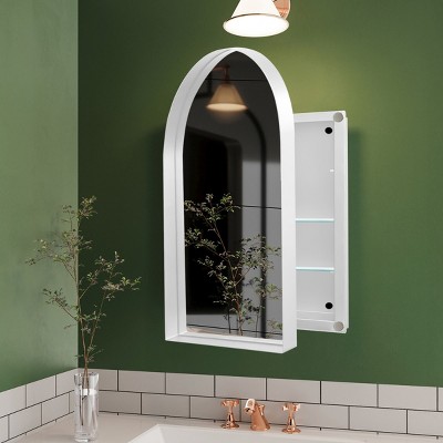 24" X 36" Recessed Bathroom Medicine Cabinets With Mirror,Arched Medicine Cabinet-Cuddlewood