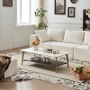 Damerin Modern Rectangular Metal Coffee Side Table - 3 of 4