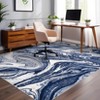 Large Abstract Area Rug 10x13 Machine Washable Rugs For Living Room Stain Resistant Easy Cleaning Throw Carpet With Non-Slip Backing Low Pile Floor - 3 of 4