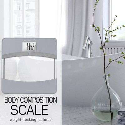 Glass Body Composition Personal Scale Gray/Clear - Taylor_6