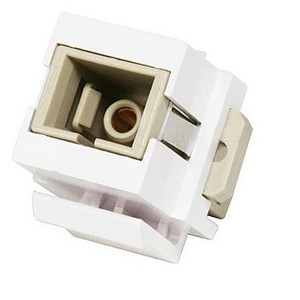 Monoprice Modular SC Fiber Optic Keystone Jack Coupler - White - 1 of 2