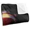 Kids' Superman Man Of Steel Grungy Shield Silky Touch Blanket White 36X58 - 3 of 4