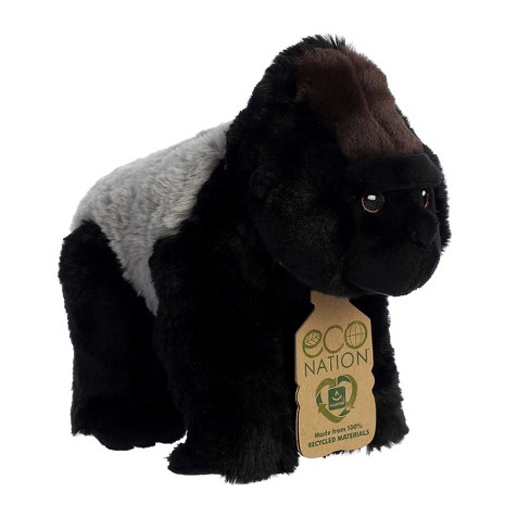 Aurora Small Silverback Gorilla Eco Nation Eco friendly Stuffed Animal Black 7.5 Target