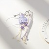 Anna-Kaci Heart Charm Keychain with Ribbon Tassels and Alphabet Beads - Purple - 2 of 4