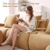 Okak Modern Soft Teddy Boneless Sectional Floor Futon Sofa for Living Room Bedroom,Anti-Slip Design Rest Sofa with Comfy Backrest & Pillows - 3 of 4
