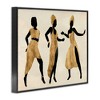 Stupell Industries Powerful Women Dancing Person Glam Fashion Black Beige Framed Giclee Art, Black, 14" x 11" - 2 of 4