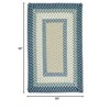 Colonial Mills Montego Braided Rug, Blue Burst 5' square, Square Shape - 3 of 3