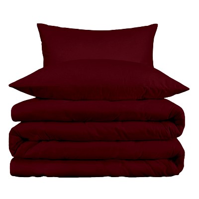Egyptian Quality Cotton 1000 Thread Count Solid 3 Piece Duvet Cover Set with Pillow Shams by Blue Nile Mills