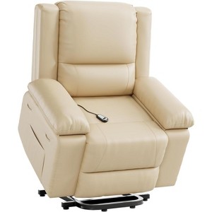 Power Lift Recliner with Heat & Massage, Plush Oversized Wide Seat - Adjustable Electric Lift Chair for Elderly & Mobility, Gray - 1 of 4