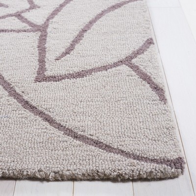 Beige and Brown Wool Tufted Runner Rug, 2'3" x 8'