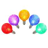 Vickerman Club Pack of 25 LED G40 Multi-Color Faceted Replacement Christmas Light Bulbs