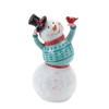 Whimsical Snowman Figurine Set – Resin Stone Mix – 12.75" – Set of 2 – Winter Decor – By Melrose - 2 of 4