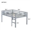COWLOWN Full Rubber Wood Loft Bed with Ladder, Low Height Loft Bed with Storage Space & Safety Guardrails for Kids - 2 of 4