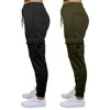Blue Ice Apparel Women's Heavyweight Loose Fit Fleece-Lined Cargo Jogger Pants-2 Pack - 3 of 4