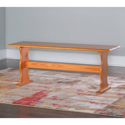 Honey Pine Finish 47'' Traditional Kitchen Nook Bench